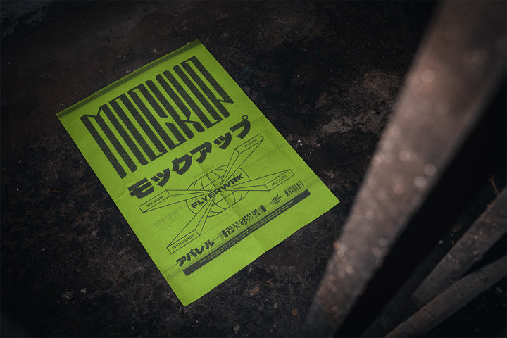 Basement A2 Poster Mockup - Floor Folds