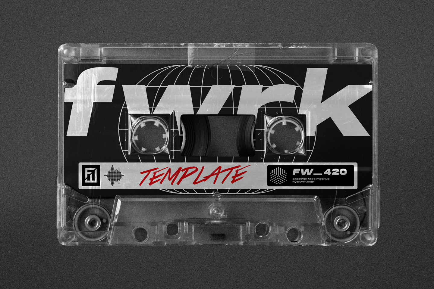 Retro Cassette Tape Mockup