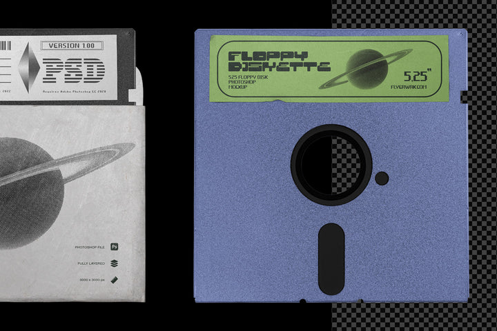 Floppy Disk Mockup 5.25 Inch