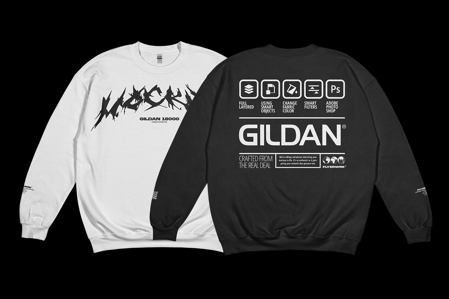 Gildan 18000 Crewneck Mockup - Flat – flyerwrk