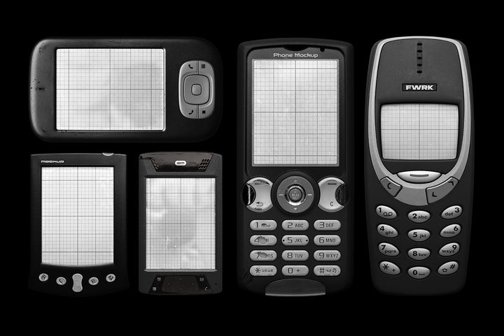 Retro Mobile Smart Device Mockup Bundle