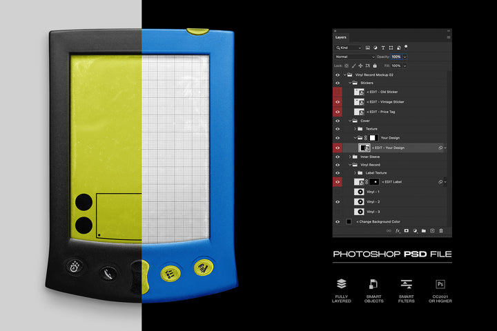 Retro Mobile Smart Device Mockup Bundle