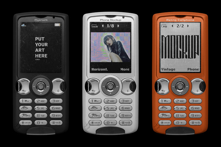 Retro Mobile Smart Device Mockup Bundle