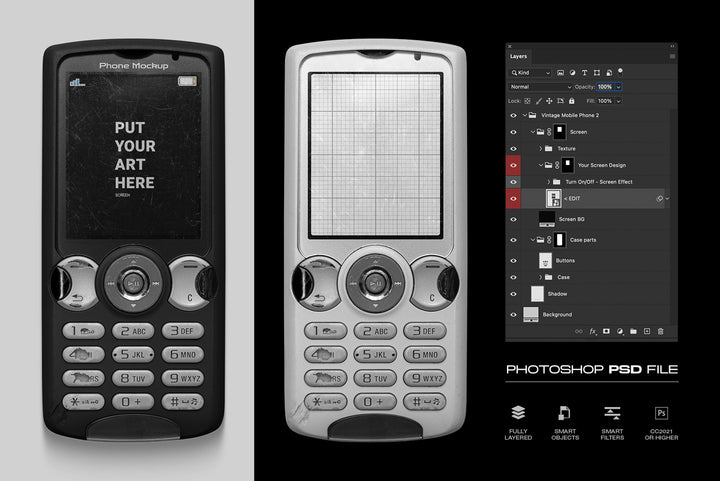 Retro Mobile Smart Device Mockup Bundle