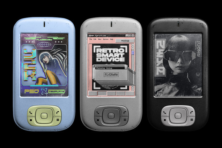 Retro Mobile Smart Device Mockup Bundle