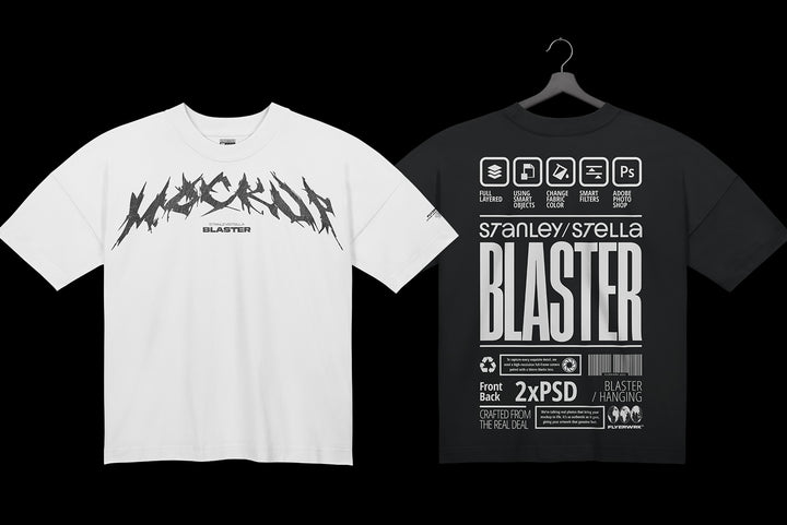 Stanley Stella Blaster T-shirt Mockup - Hanging