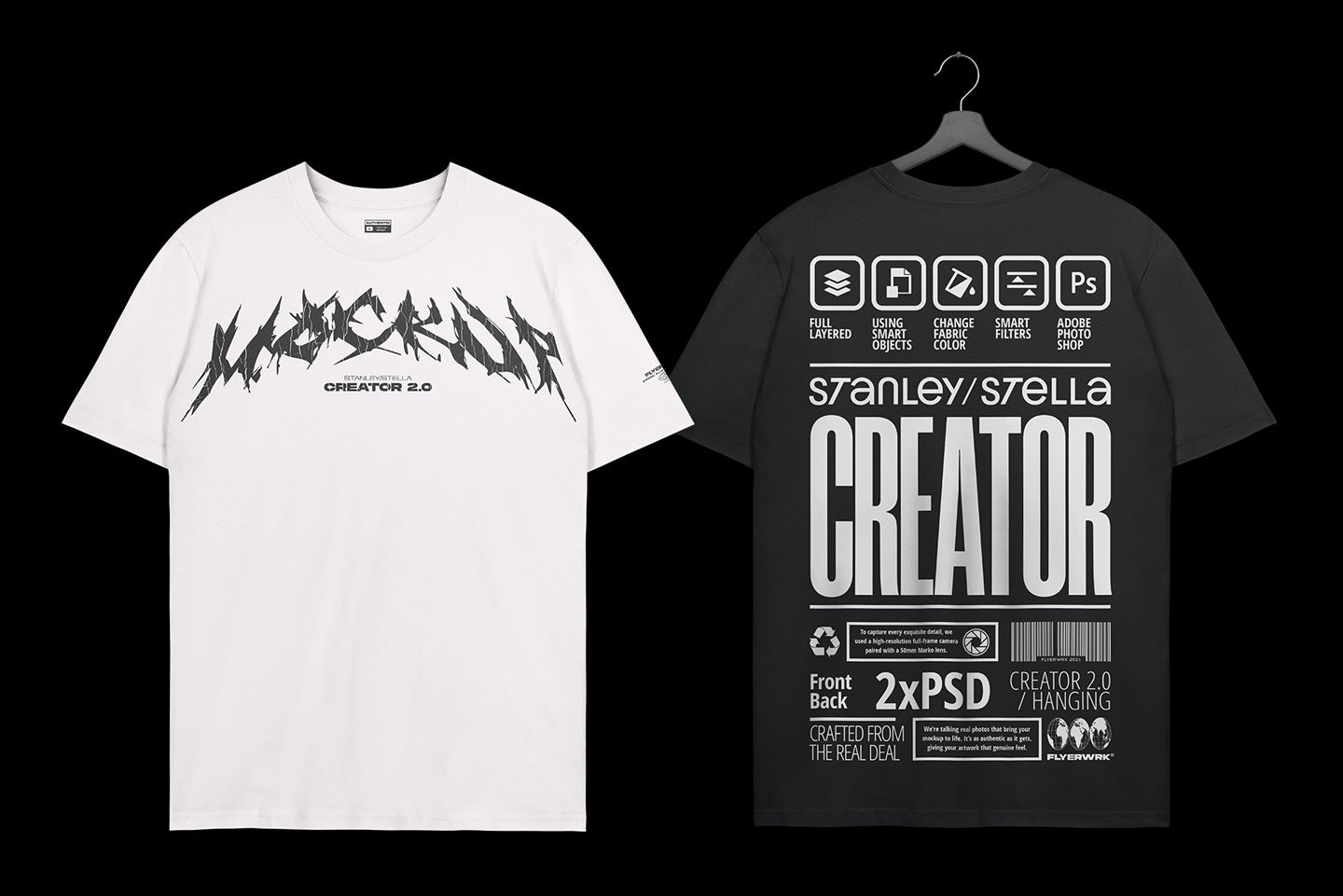 Stanley Stella Creator 2.0 T-shirt Mockup - Hanging