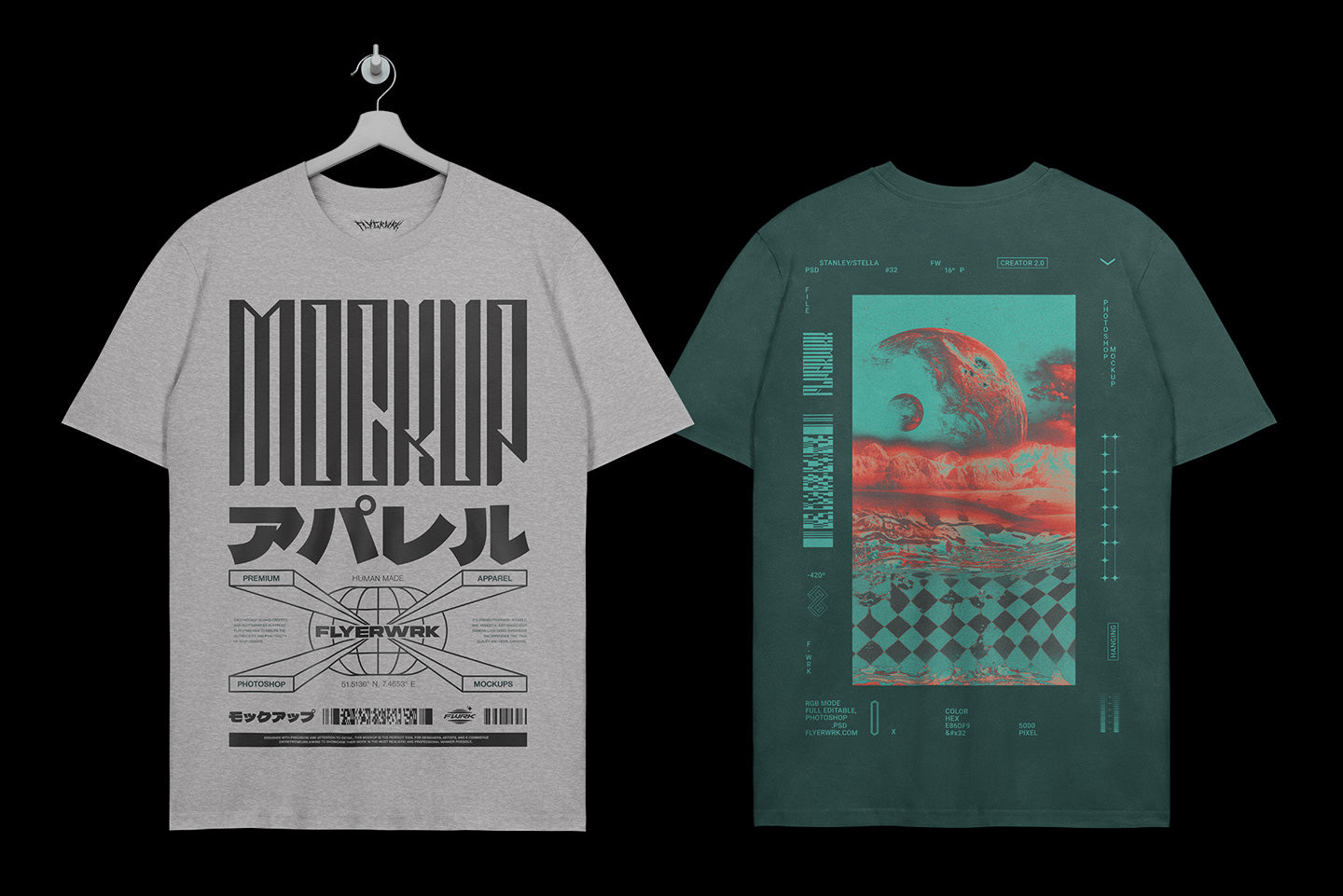 Stanley Stella Creator 2.0 T-shirt Mockup - Hanging