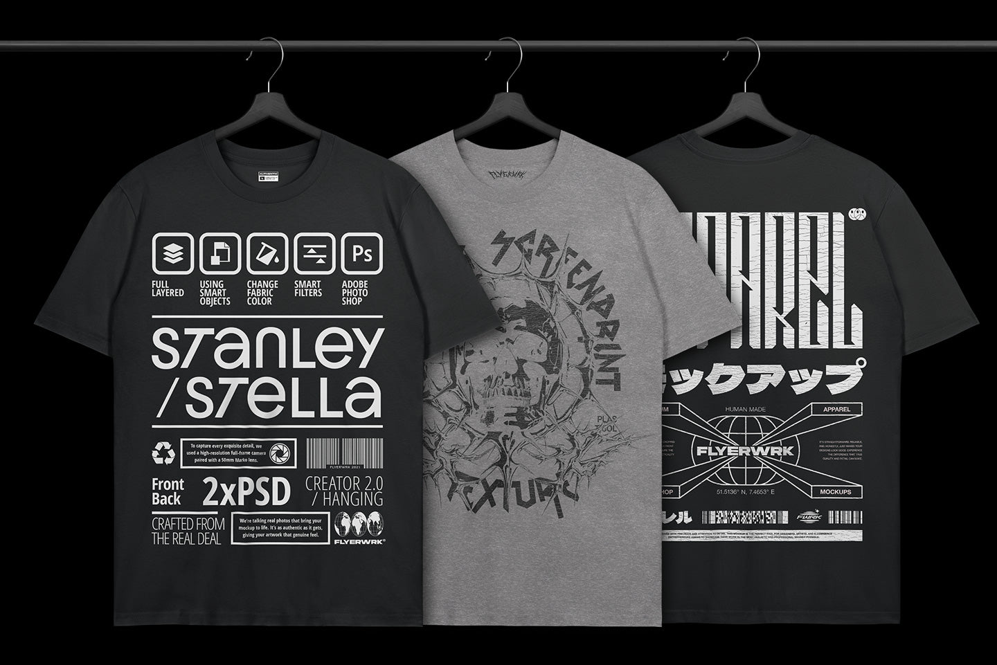 Stanley Stella Creator 2.0 T-shirt Mockup - Hanging