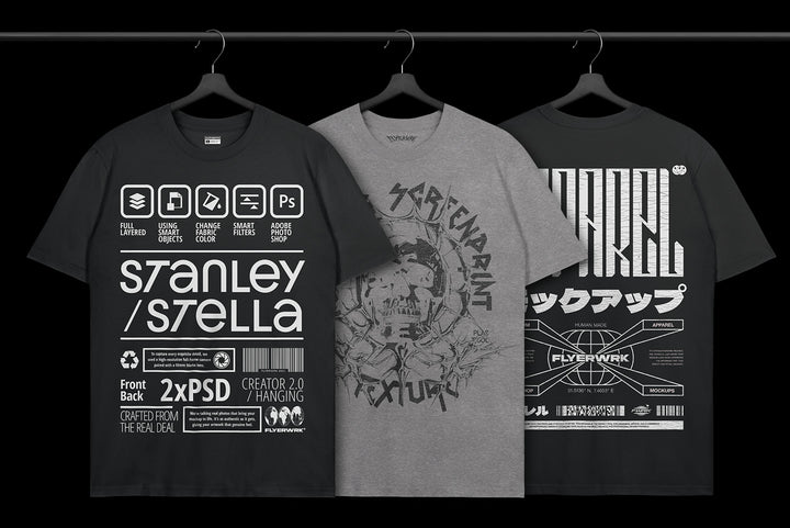 Stanley Stella Creator 2.0 T-shirt Mockup - Hanging