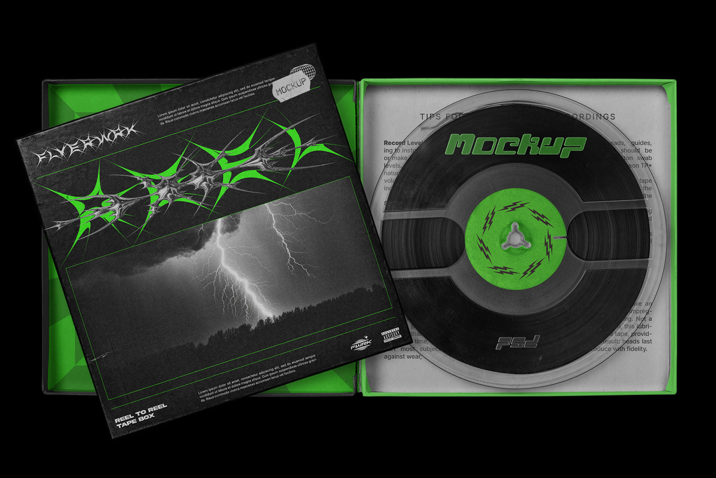 Vintage Reel Tape Box Mockup Kit