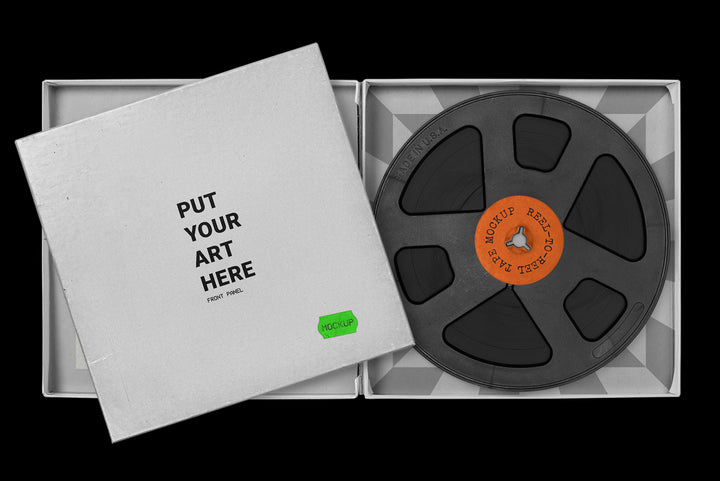 Vintage Reel Tape Box Mockup Kit