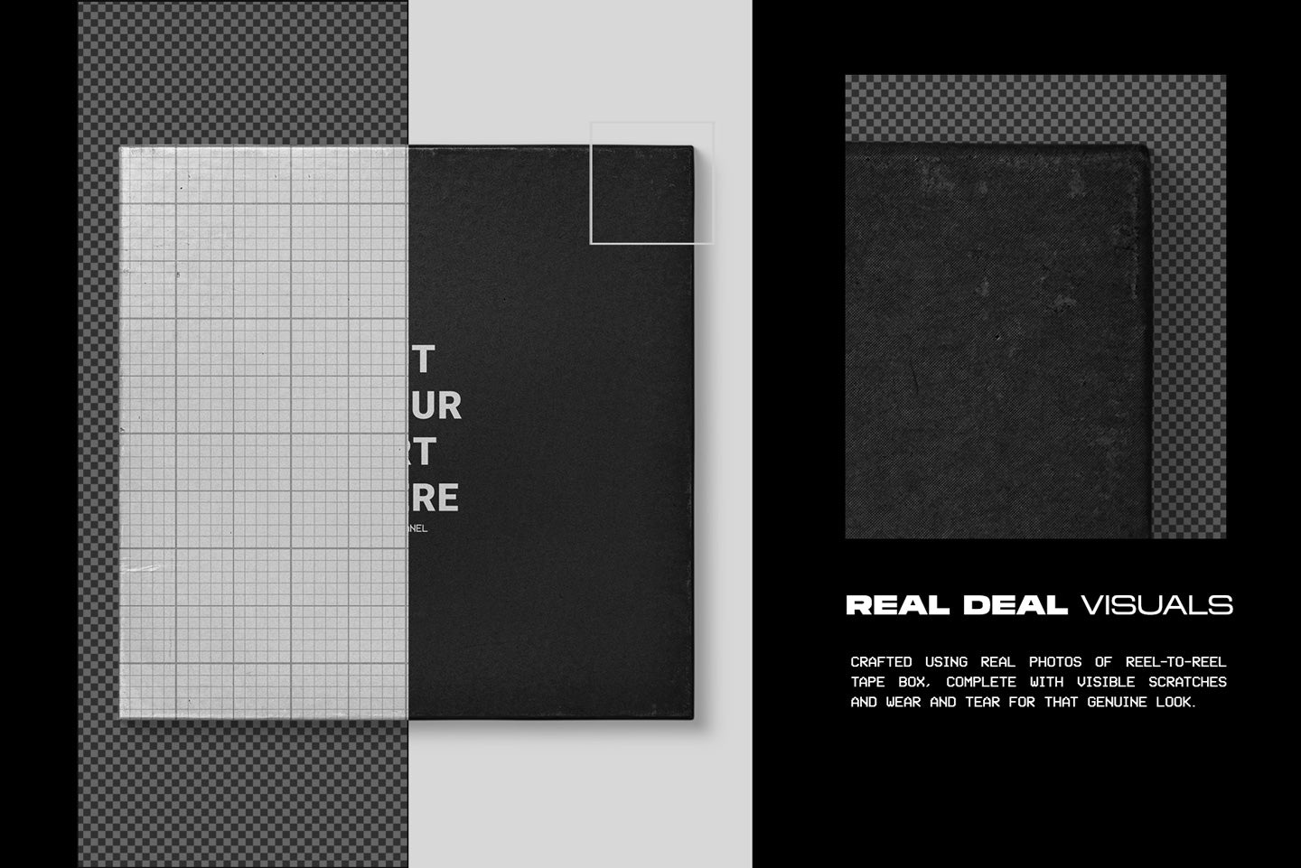 Vintage Reel Tape Box Mockup Kit