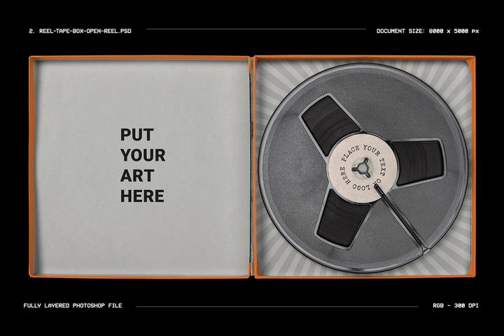 Vintage Reel Tape Box Mockup Kit