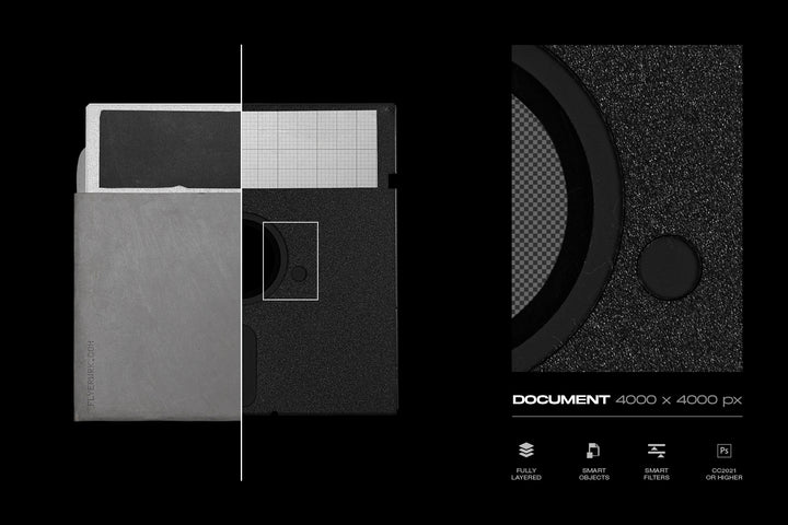 Floppy Disk Mockup 5.25 Inch