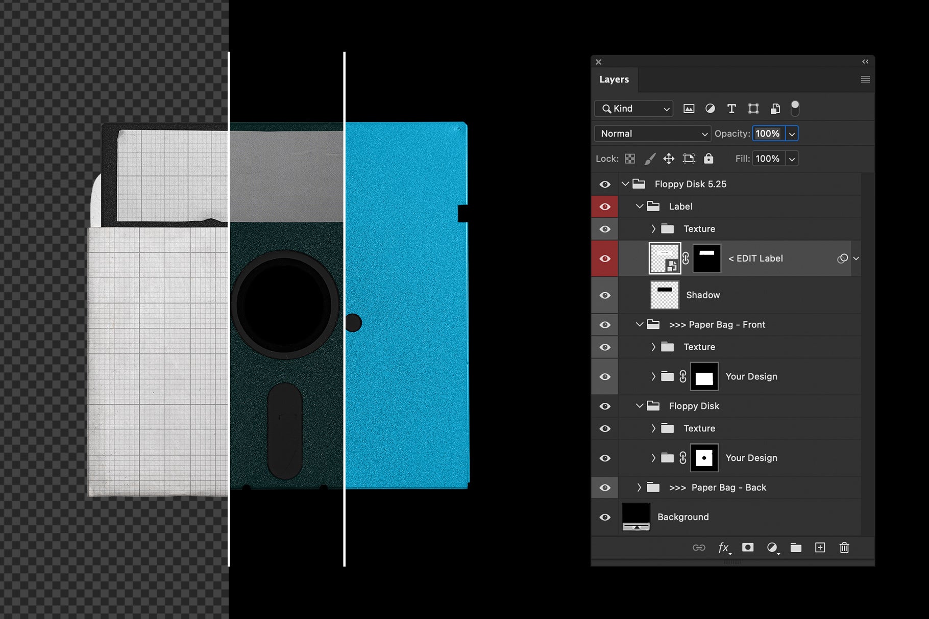 Floppy Disk Mockup 5.25 Inch