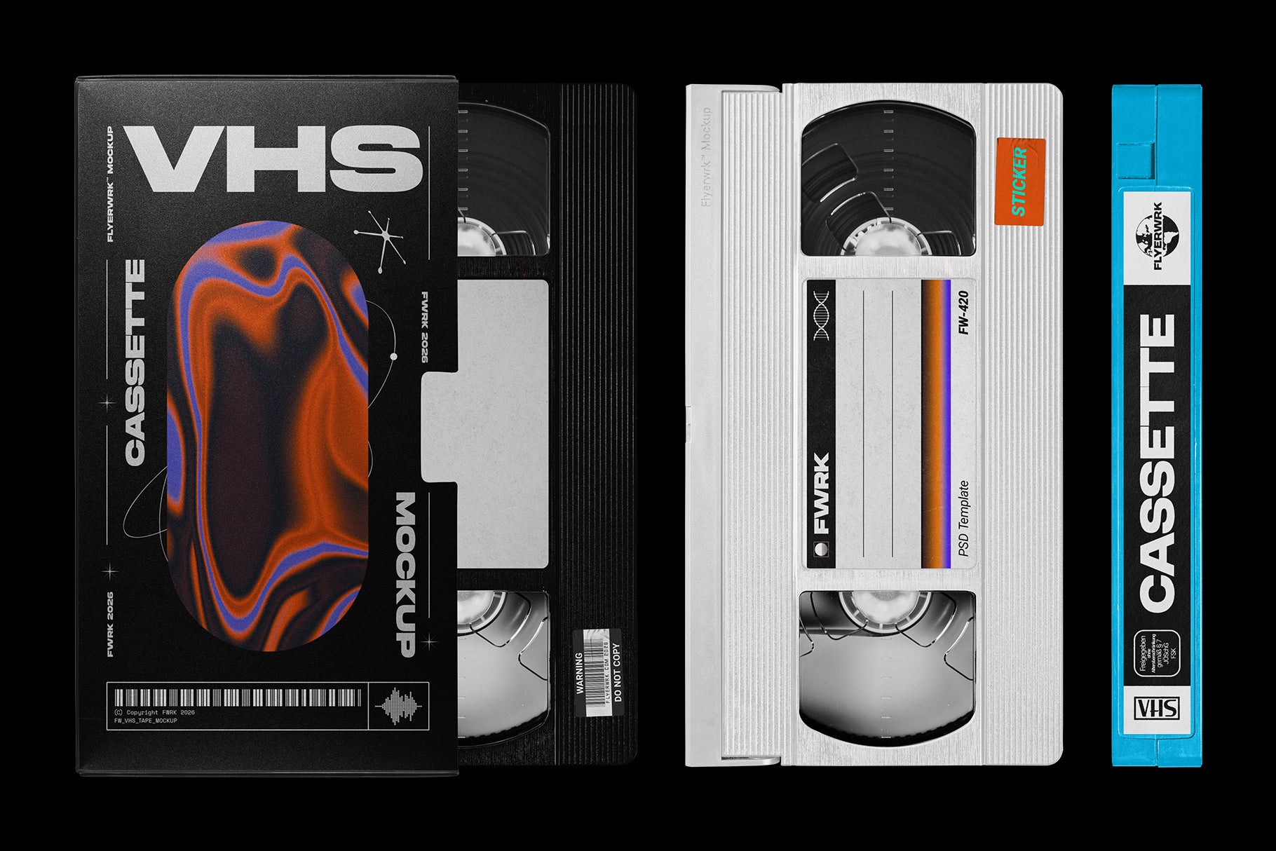 Vintage VHS Cassette Mockup