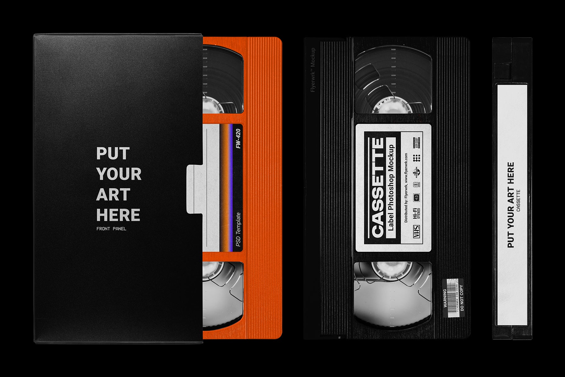 Vintage VHS Cassette Mockup