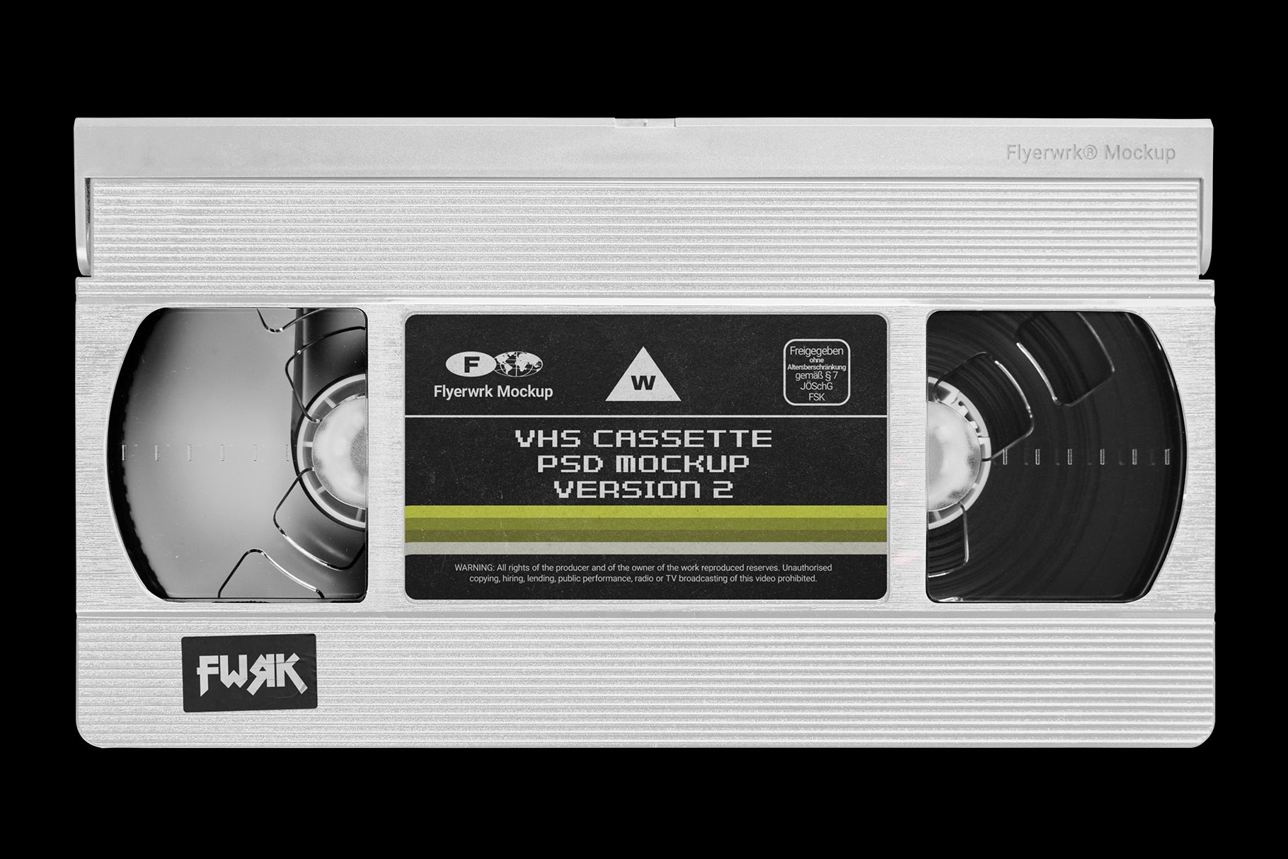 Vintage VHS Cassette Mockup