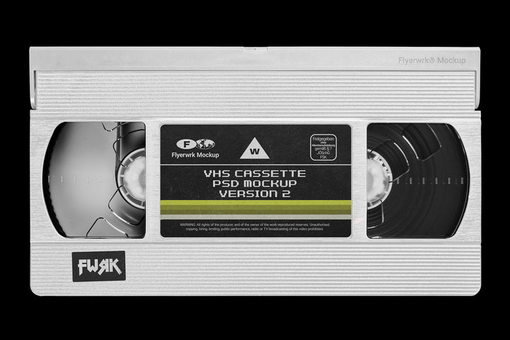 Vintage VHS Cassette Mockup