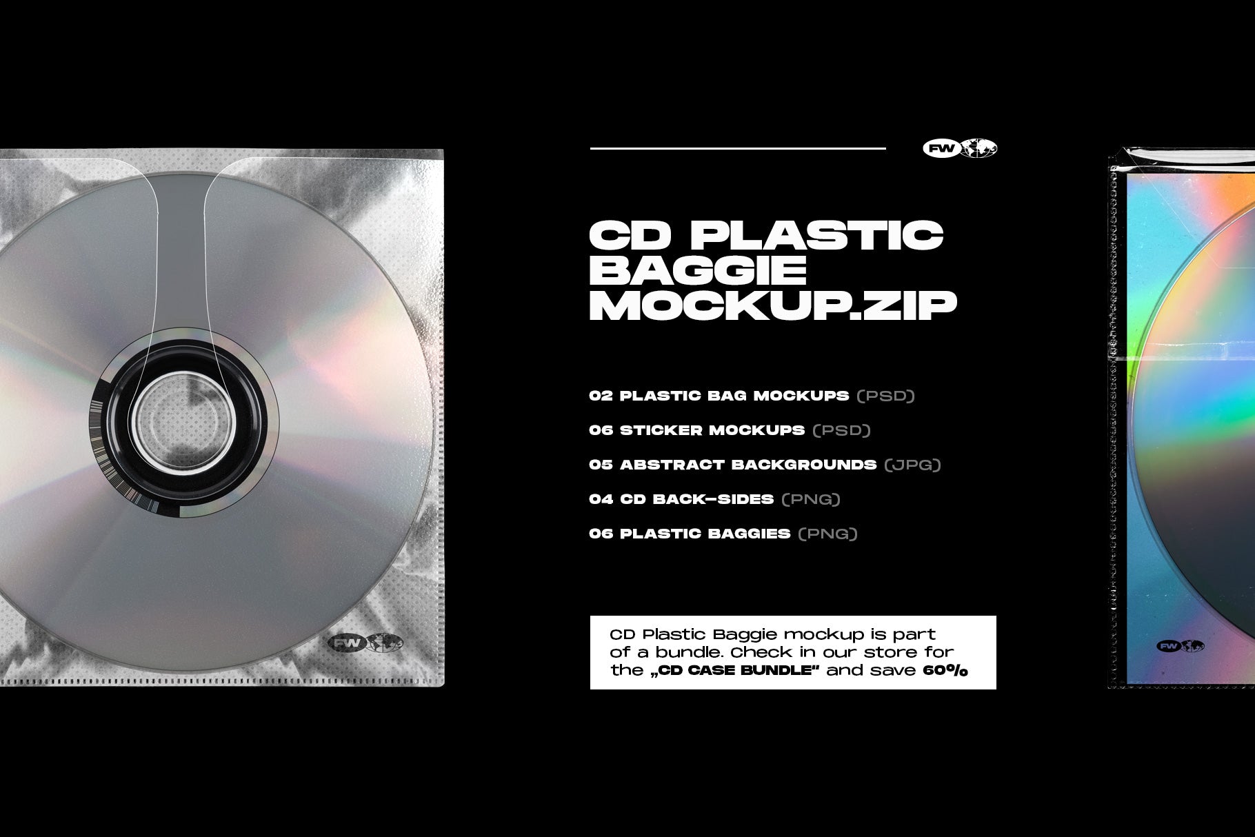 CD Plastic Bag Mockup