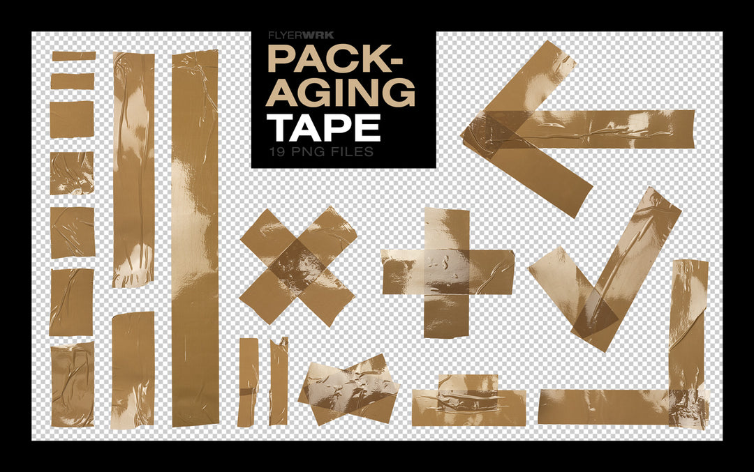Isolated Adhesive Tape pieces